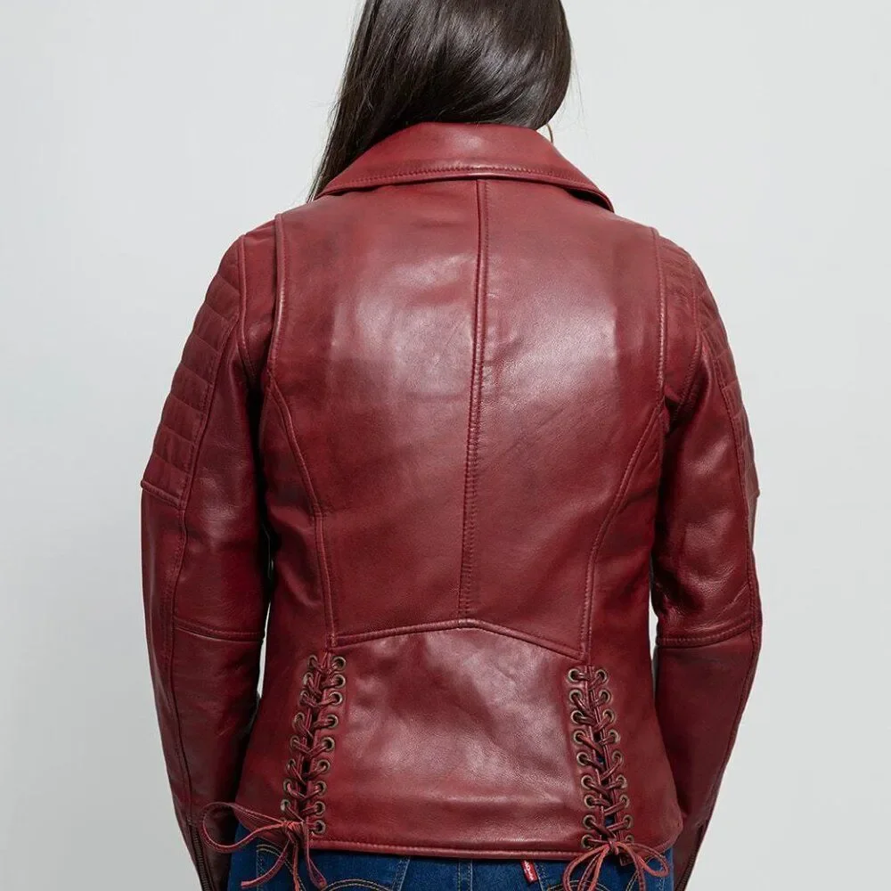 Women Fashion Lambskin Leather Jacket